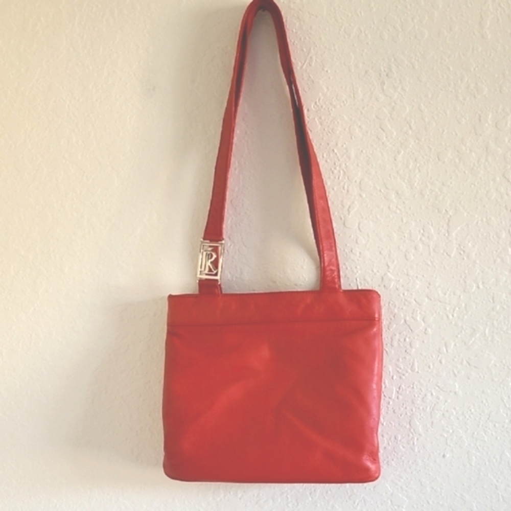 Ralph Lauren Red Leather Shoulder Bag
